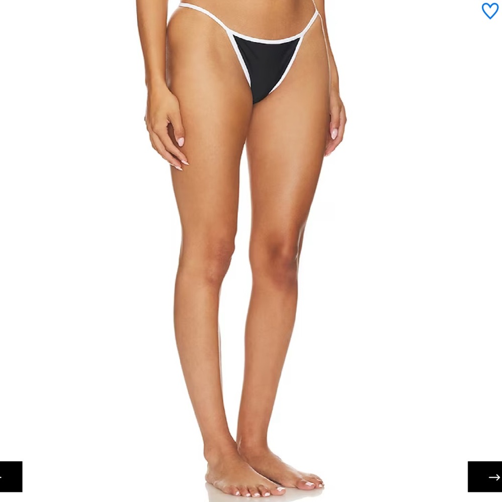 Superdown Gianna Bikini Bottom in Black and White, Size: M - Picture 4 of 7